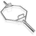 GYMAX Olympic Folding Trap Bar - 56" Chrome Hex Weight Lifting Bar for Squats, Deadlifts, Shrugs &amp; Power Pulls - 800Lbs Capacity