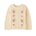 Gymboree Boys' and Toddler Long Sleeve Embroidered Crew Neck Pullover Sweater