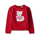 Gymboree Boys' and Toddler Long Sleeve Embroidered Crew Neck Pullover Sweater
