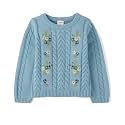 Gymboree Boys' and Toddler Long Sleeve Embroidered Crew Neck Pullover Sweater