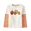 Gymboree Boys and Toddler Embroidered Graphic Long Sleeve Layered T-Shirts
