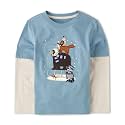 Gymboree Boys and Toddler Embroidered Graphic Long Sleeve Layered T-Shirts