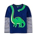 Gymboree Boys and Toddler Embroidered Graphic Long Sleeve Layered T-Shirts