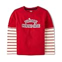 Gymboree Boys and Toddler Embroidered Graphic Long Sleeve Layered T-Shirts