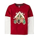 Gymboree Boys and Toddler Embroidered Graphic Long Sleeve Layered T-Shirts