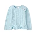 Gymboree Girls' and Toddler Long Sleeve Peplum Pullover Sweater