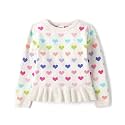 Gymboree Girls' and Toddler Long Sleeve Peplum Pullover Sweater