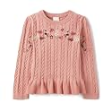 Gymboree Girls' and Toddler Long Sleeve Peplum Pullover Sweater