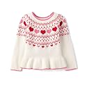 Gymboree Girls' and Toddler Long Sleeve Peplum Pullover Sweater