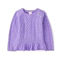 Gymboree Girls' and Toddler Long Sleeve Peplum Pullover Sweater
