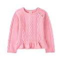 Gymboree Girls' and Toddler Long Sleeve Peplum Pullover Sweater