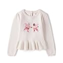 Gymboree Girls' and Toddler Long Sleeve Peplum Pullover Sweater