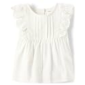 Gymboree Girls and Toddler Flutter Sleeve Eyelet Tank Tops
