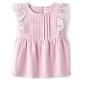 Gymboree Girls and Toddler Flutter Sleeve Eyelet Tank Tops