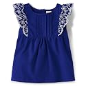 Gymboree Girls and Toddler Flutter Sleeve Eyelet Tank Tops