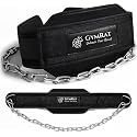 GYMRAT™ Dip Belt With Chain For Weightlifting, Pull Ups, Dips - Heavy Duty Steel Chain For Added Weight Training (BLACK)