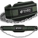 GYMRAT™ Dip Belt With Chain For Weightlifting, Pull Ups, Dips - Heavy Duty Steel Chain For Added Weight Training (GREEN, GYMRAT CHAIN BELT)