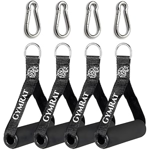 gymrat extra durable resistance band handlesgym cable handles comfortable exercise handle grips attachment with snaphook