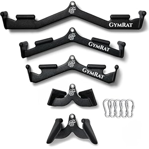 gymrat lat pulldown attachments thickened ergonomic back tricep training handle lat pull down bar for press down exercises cable attachments for gym and home gymrat upgraded mag handles