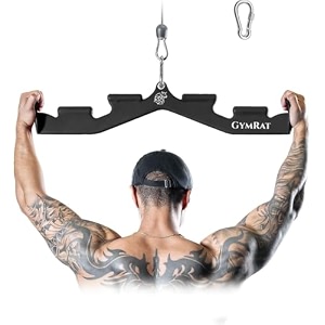 gymrat new multi grip lat pull down bar with 6 ergonomic handles neutral grip lat pulldown attachments for whole back training wide grip lat pulldown bars for home gym cable with snaphook
