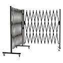 GYMTIME Metal Expandable Barricade, 0-180 Degree Rotating, Portable Safety Barrier with Casters, Mobile Folding Scissor Gate, 23.6 Feet, Aluminum Retractable Fence, Indoors Outdoors