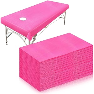 gypsy 20 pcs non-woven disposable bedsheet  32 x 72 inc - pink  massage table salon spa parlour clinicstravel hospital amp hotels  thick breathablewaterproof amp oilproof bed cover