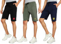 GYRFALCON Pack of 3 Printed Men Black, Green, Dark Blue Regular Shorts