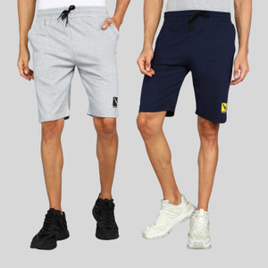 gyrfalcon pack of 2 printed men dark blue silver regular shorts