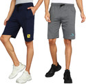 GYRFALCON Pack of 2 Printed Men Dark Blue, Grey Regular Shorts
