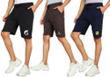 GYRFALCON Pack of 3 Printed Men Multicolor Regular Shorts