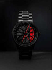 Gyro Mens Rotating Wheel Dial Analog Watch