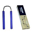 Foam Nunchaku, Blue Foam Colour Handle 10” with 9” Metal Chain,Pack of 1