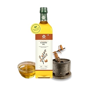 gyros farm organic stone cold pressed almond oil 500 ml glass bottle