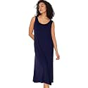 GYS Sleeveless Nightgowns for Women Bamboo Viscose Night Shirt with Pockets