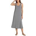 GYS Sleeveless Nightgowns for Women Bamboo Viscose Night Shirt with Pockets