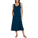 GYS Sleeveless Nightgowns for Women Bamboo Viscose Night Shirt with Pockets