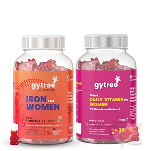 gytree iron amp multivitamin gummies for women  sunactive fe for haemoglobin amp immunity  vitamins c d e b12 magnesium amp zinc for bone muscle amp skin health  pregnancy safe  3030 packs