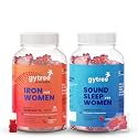 Gytree Iron & Sleep Gummies for Women | SunActive Fe for Haemoglobin & Immunity | Melatonin & Ashwagandha for Restful Sleep & Stress Relief | Pregnancy Safe, Non-Addictive | 100% Vegan | Pack of 30+30