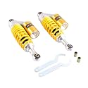11" 280mm A Pair Rear Adjustable Air Shock Absorbers eye to eye 50-110cc Yellow