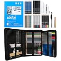 H &amp; B 72PCS Drawing Pencils Set Sketching Kit, Art Supplies with Sketchbook