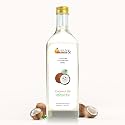Health and Orange Coconut Oil-100% Pure Cold Pressed Edible Nariyal Ka Tel-1000 Ml Glass Bottle