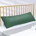 Large Body Pillow Insert- Breathable Full Body Pillow for Side Sleeper - Soft Long Bed Pillow for Adults - 20 x 54 inch (Dark Green)