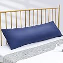 Large Body Pillow Insert- Breathable Full Body Pillow for Side Sleeper - Soft Long Bed Pillow for Adults - 20 x 54 inch (Navy Blue)