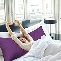 Large Body Pillow Insert- Breathable Full Body Pillow for Side Sleeper - Soft Long Bed Pillow for Adults - 20 x 54 inch (Purple)