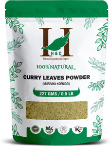 hc curry leaves powder by emarketers 100 natural  for hair care formulation  hair growth 227g 227 g