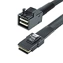 H!Fiber.com 12G Internal Mini SAS HD SFF-8643 to SFF-8087 Cable, 0.8m, 36 Pin, 12Gbps, with Sideband, 100 Ohm, Flexible, Support RAID, PCIE Controller, 0.8-Meter(2.6ft)