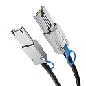 H!Fiber.com 6G External Mini SAS SFF-8088 to SFF-8088 Cable, 6Gbps External Cable Attached SCSI, 26pin, 100-Ohm Impedance, 2-Meter(6.6ft), 30AWG