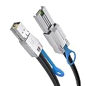 H!Fiber.com SFF-8644 to SFF-8088 Cable, 6Gbps External HD Mini SAS Hybrid Cable, 1.5-Meter(4.9ft), 100 Ohms, Attached SCSI for Raid Systems, DataCenter, Servers, Workstations and Desktops