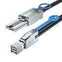 H!Fiber.com SFF-8644 to SFF-8088 Cable, 6Gbps External HD Mini SAS Hybrid Cable, 3-Meter(9.8ft), 100 Ohms, Attached SCSI for Raid Systems, DataCenter, Servers, Workstations and Desktops