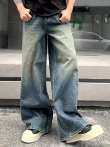 HH Wide Leg Men Blue Jeans